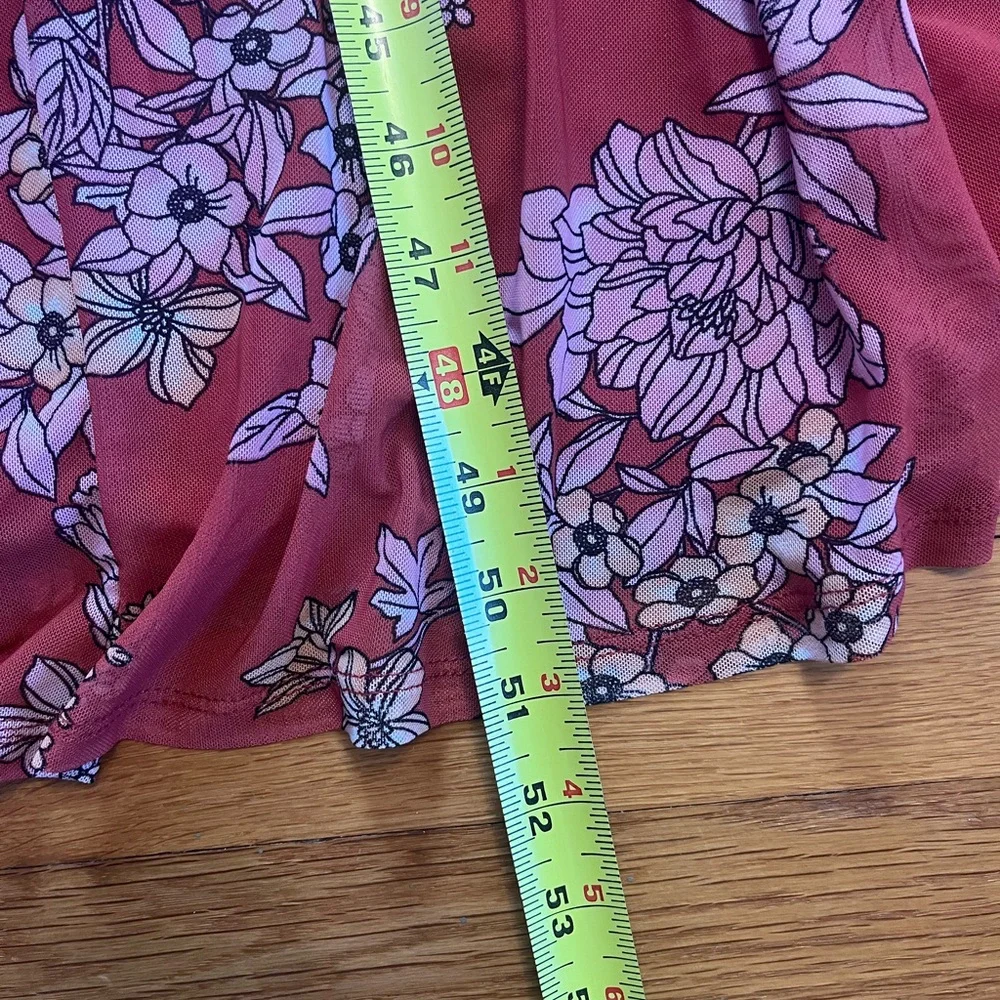 Torrid Rust/TerraCotta colored Floral Maxi Sundress w/Pink Blooms.Size 0/12. - Picture 6 of 7
